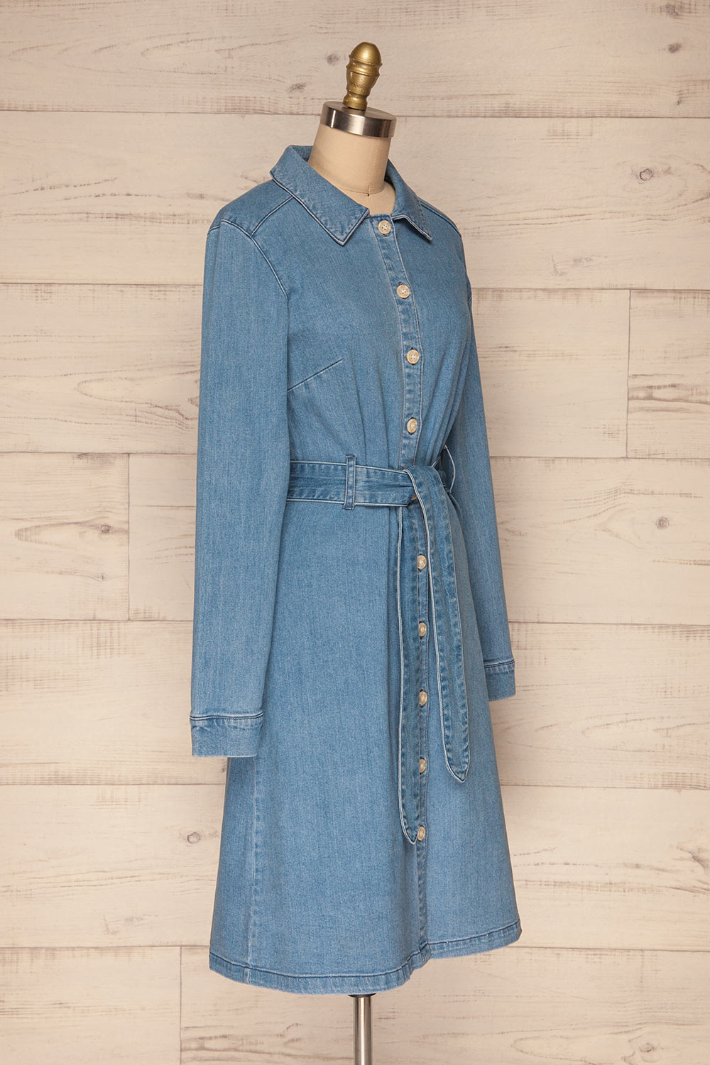 Noviligure Light Blue Denim Shirt Dress | La Petite Garçonne 3