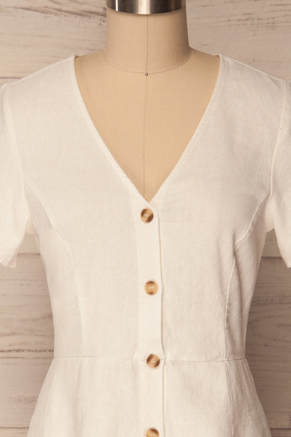 Nuoro Neige White Button-Up Peplum Shirt | La Petite Garçonne 8
