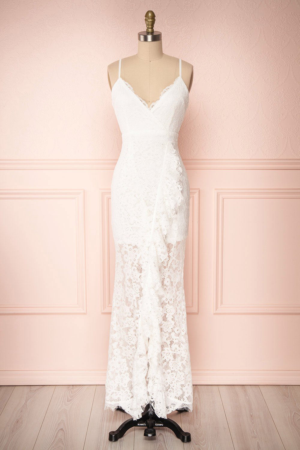 Ogaki White Lace Mermaid Gown | Boutique 1861