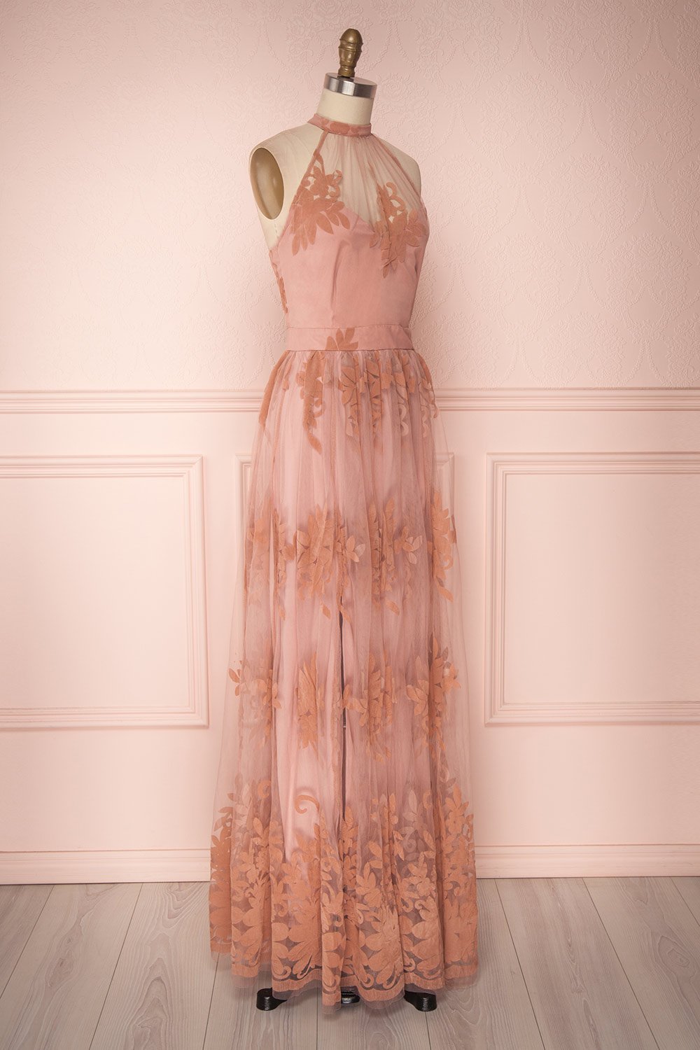 Oleye Blush | Pink Floral Tulle Dress