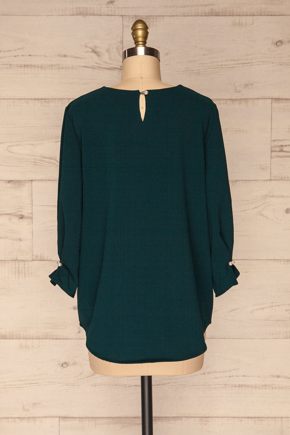Otake Green Top w/ Pearls | Haut Vert | La Petite Garçonne back view