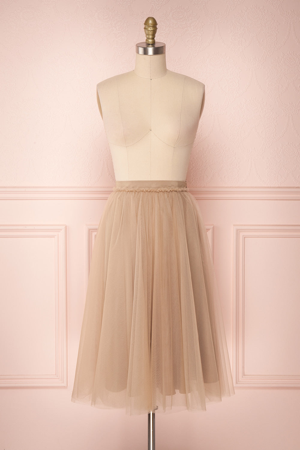 Hirni Lilac Purple Chiffon Open Back A-Line Gown | Boutique 1861 1