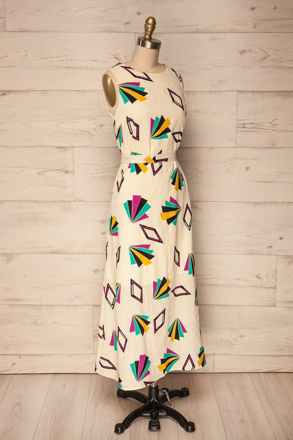 Otocac Colourfully Patterned Flare Maxi Dress | La Petite Garçonne side view
