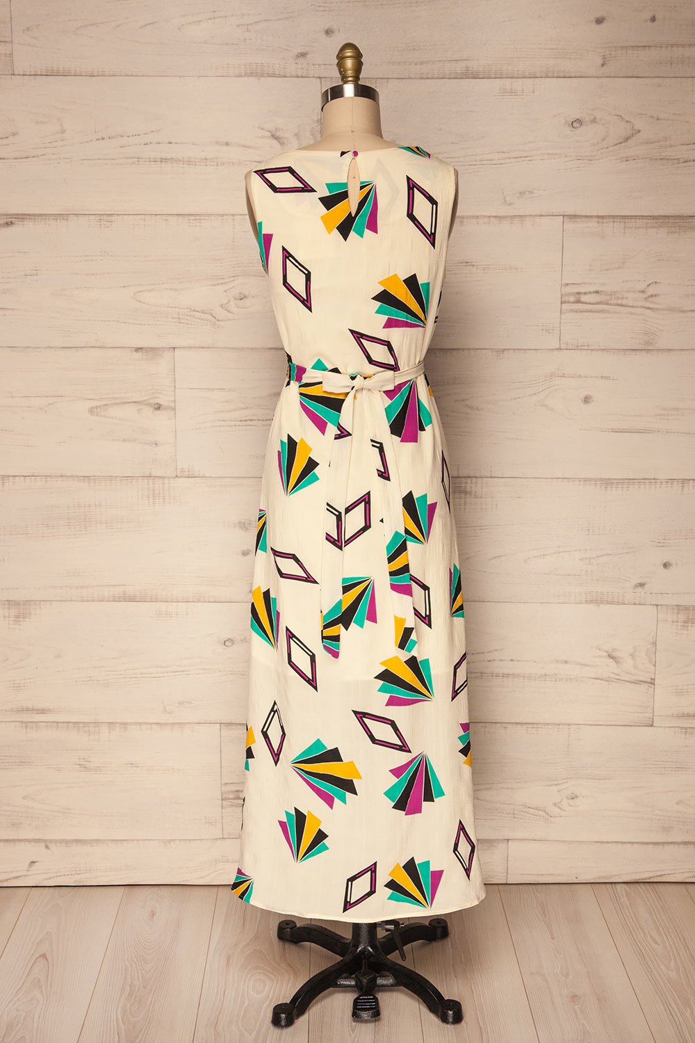 Otocac Colourfully Patterned Flare Maxi Dress | La Petite Garçonne back view