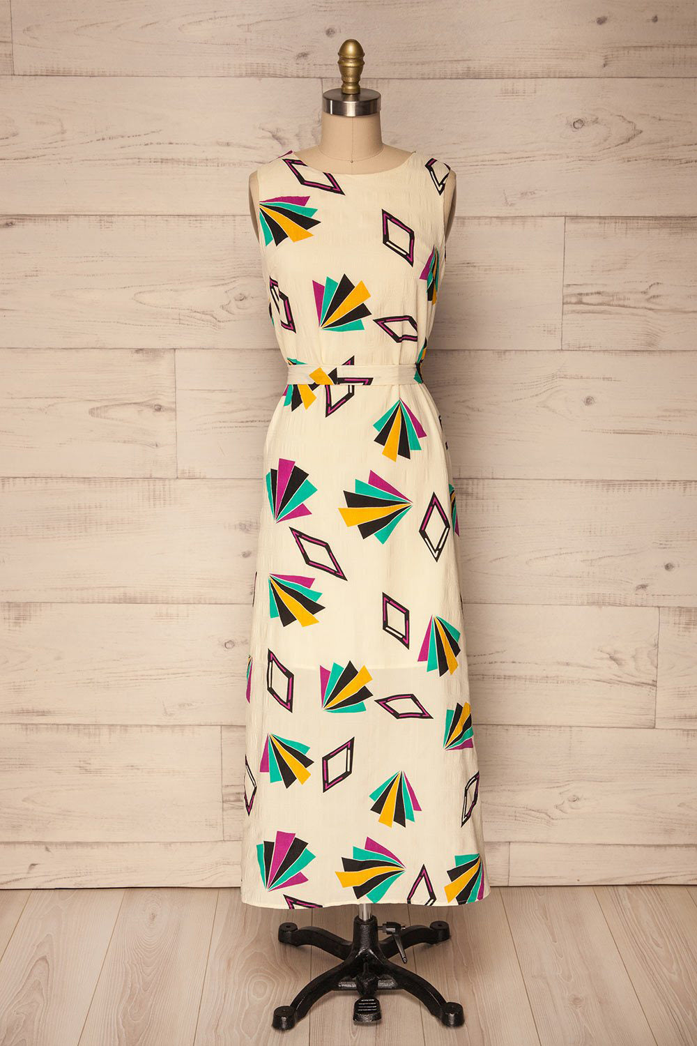 Otocac Colourfully Patterned Flare Maxi Dress | La Petite Garçonne front view