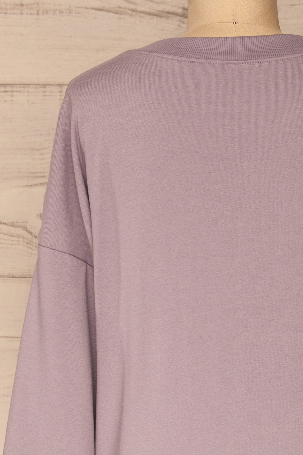 Ozorkow Lilac Long Sleeve Sweatshirt | La petite garçonne back close-up