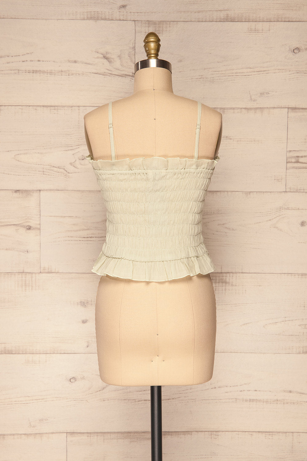 Padul Summer Sage Ruched Bustier Crop Top | La Petite Garçonne 5