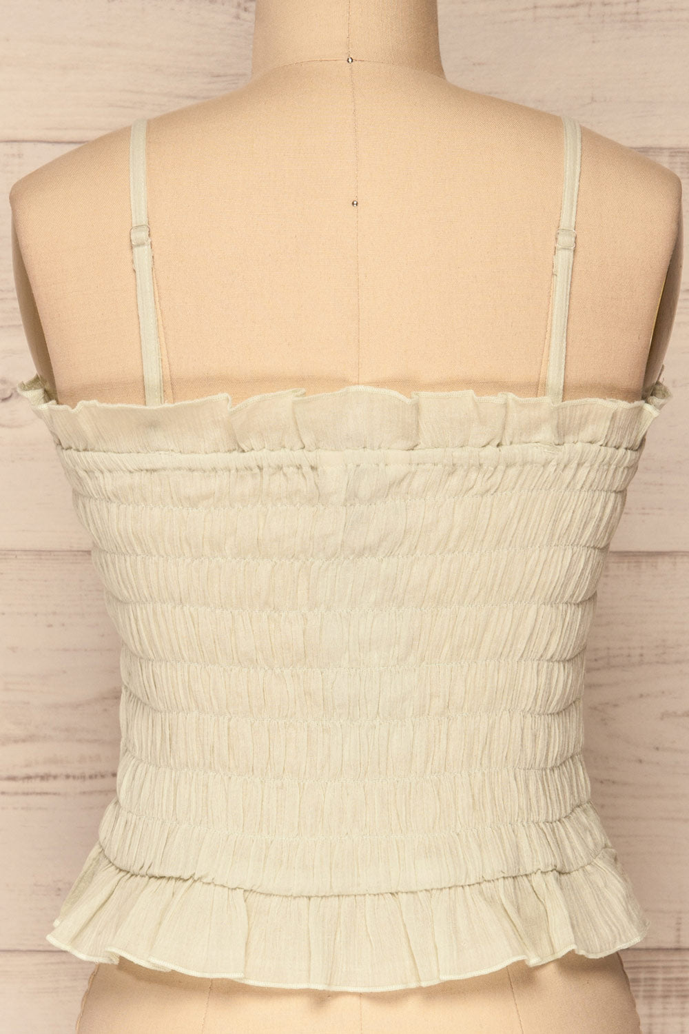 Padul Summer Sage Ruched Bustier Crop Top | La Petite Garçonne 6