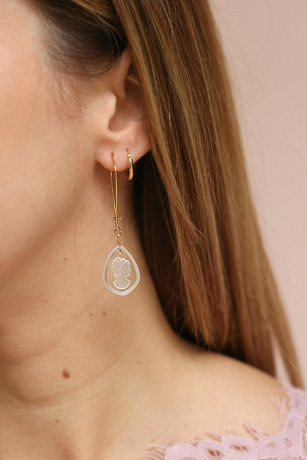 Palmyre Mauve | Boucles d'oreilles