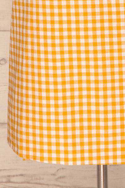 Pampelune Yellow & White Midi Wrap Dress | La petite garçonne bottom