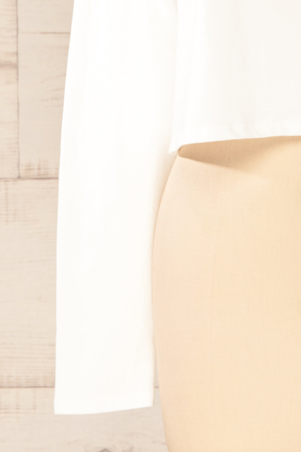 Pato White Long Sleeve Crop Top | La petite garçonne bottom