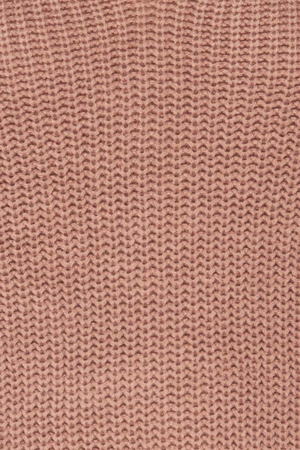 Patras Mauve V-Neck Knitted Sweater | La petite garçonne fabric