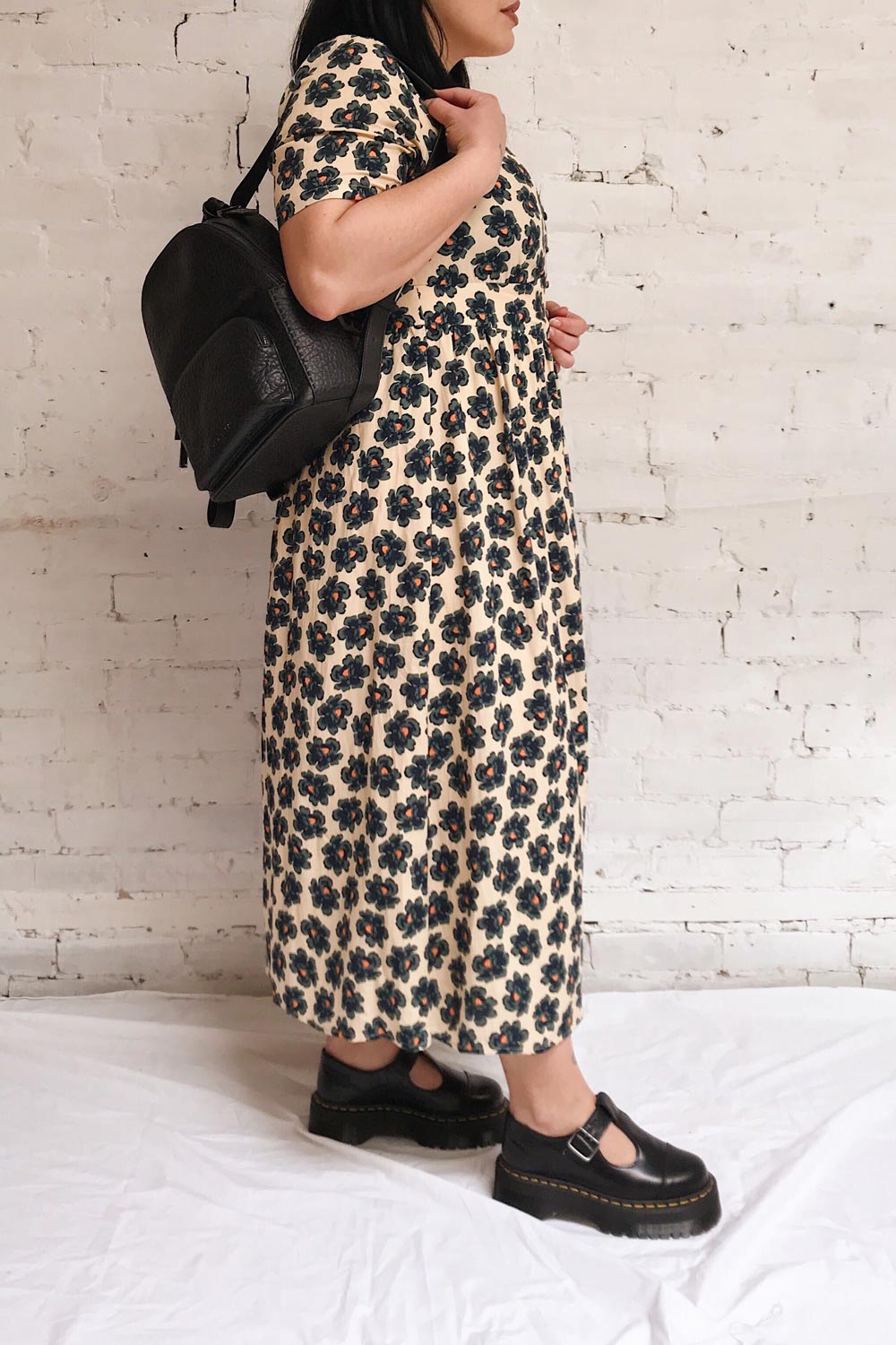 BETHAN SMOOTH LEATHER PLATFORM MARY JANE SHOES on model