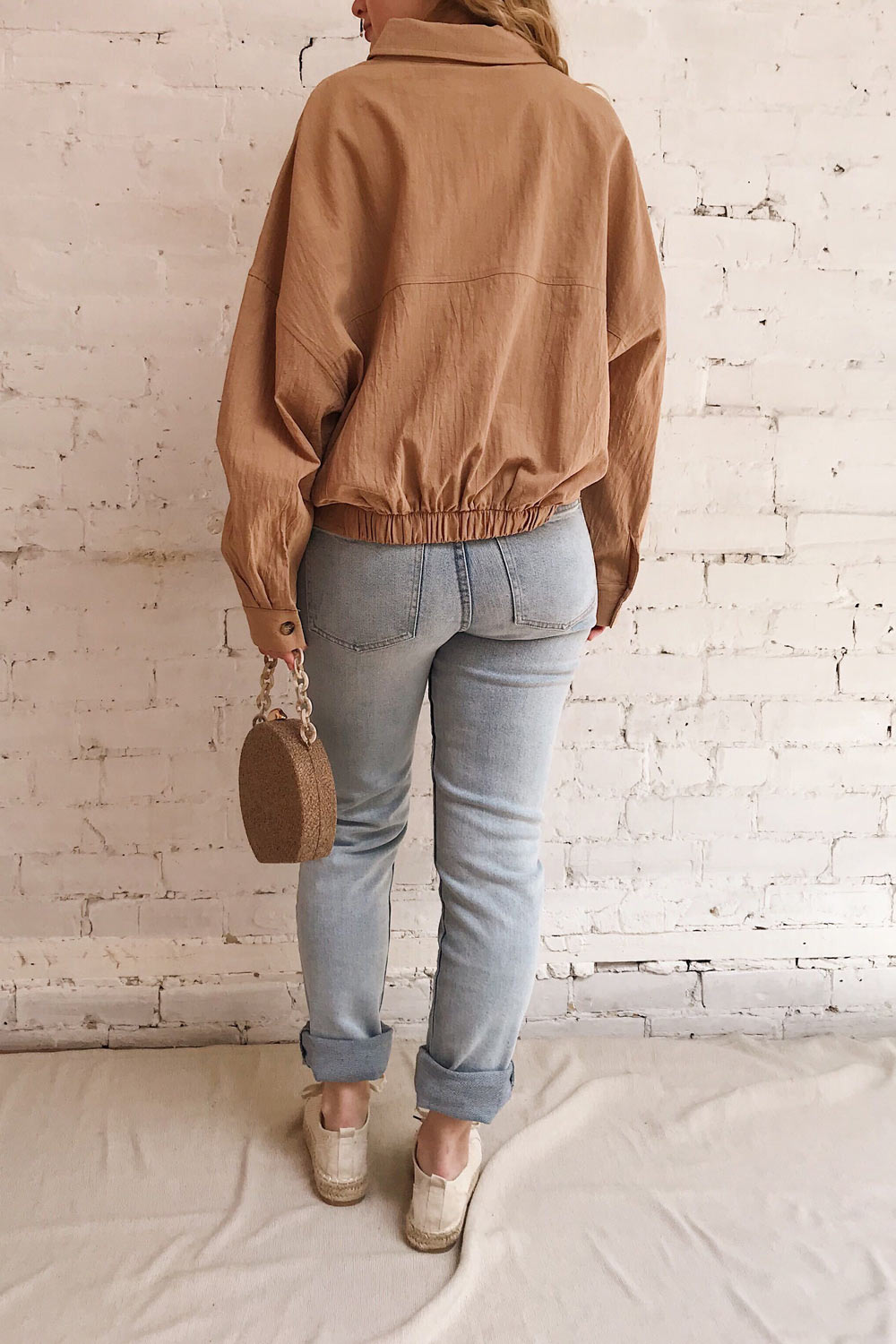 Cascada Light Denim Straight Leg Jeans | La petite garçonne on model