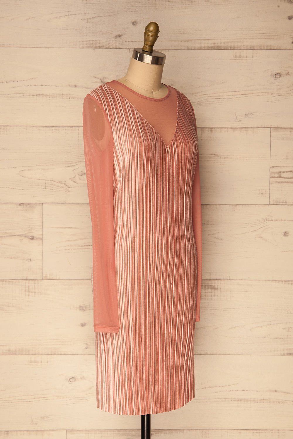 Pozeca Pink Velvet & Mesh Tunic Dress | La Petite Garçonne
