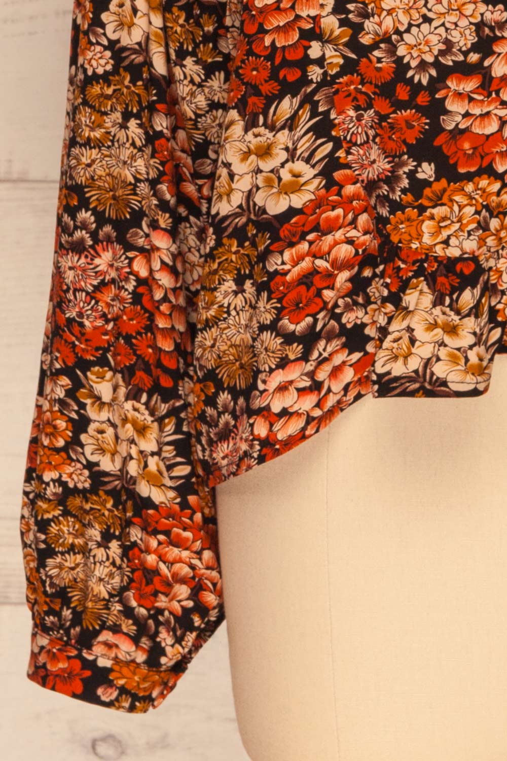 Pozega Black Floral Print Shirt | La petite garçonne bottom