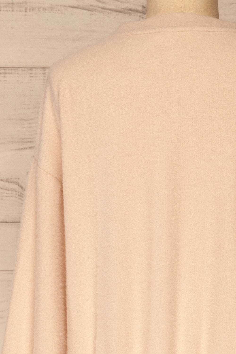 Praszka Beige Long Sleeve Top | La petite garçonne back close-up