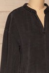 Ptolemaida Black A-Line Long Sleeve Dress | La petite garçonne  side close-up