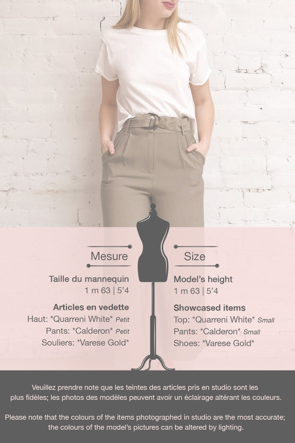 Calderon Khaki High Waist Wide Leg Pants | La petite garçonne template 2