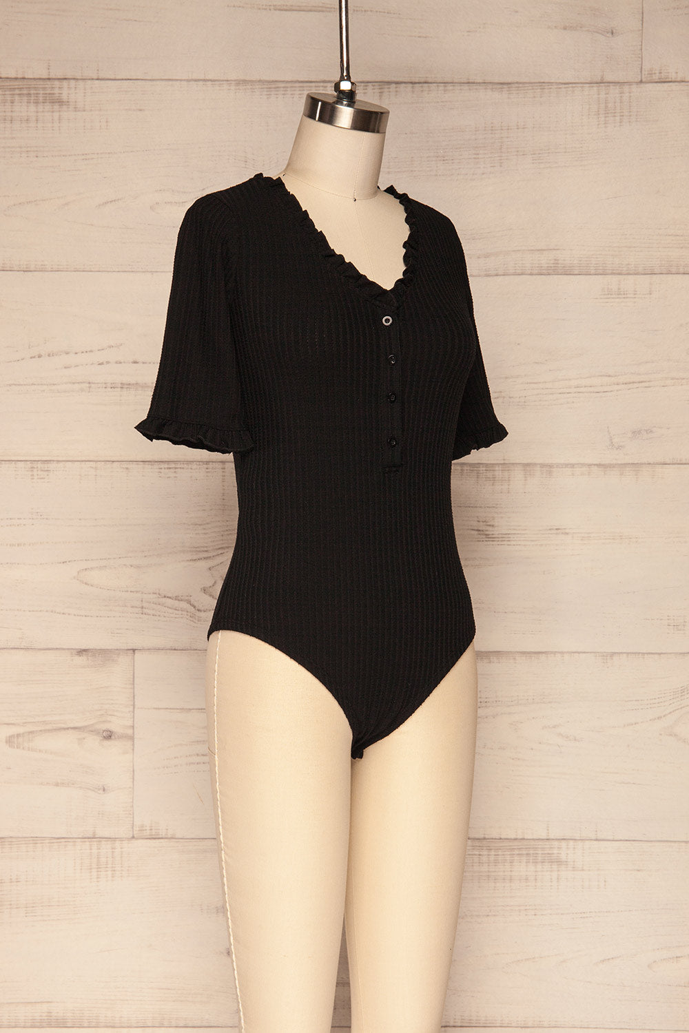 Quevedo Pepper Black Short Sleeved Bodysuit | La Petite Garçonne