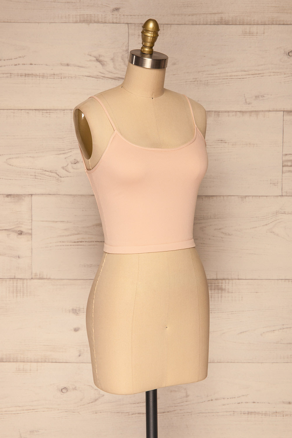 Qyppa Pink Fitted Crossed Back Crop Top | La petite garçonne side view