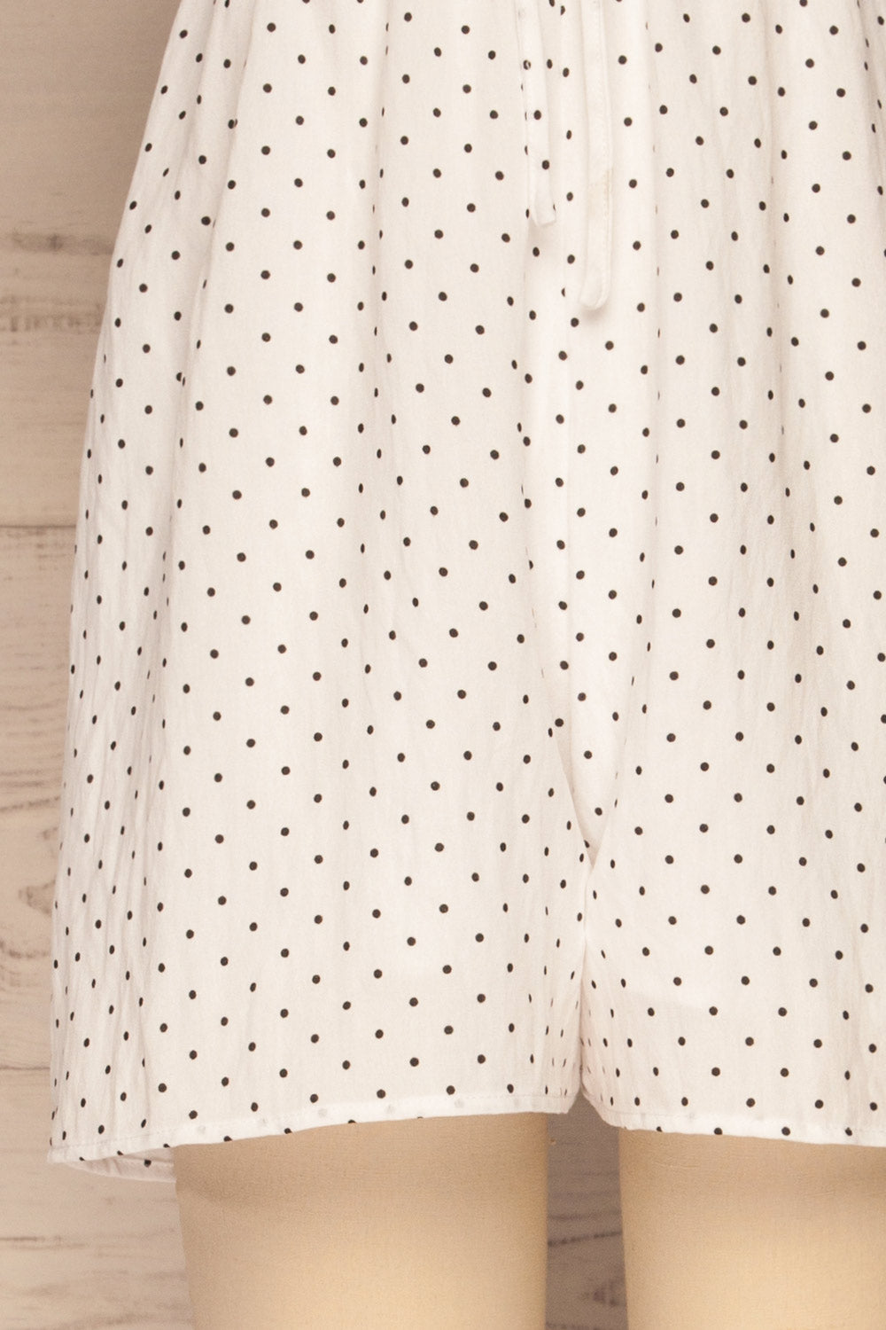 Rabka White Polka Dot Short Sleeve Romper | La petite garçonne bottom