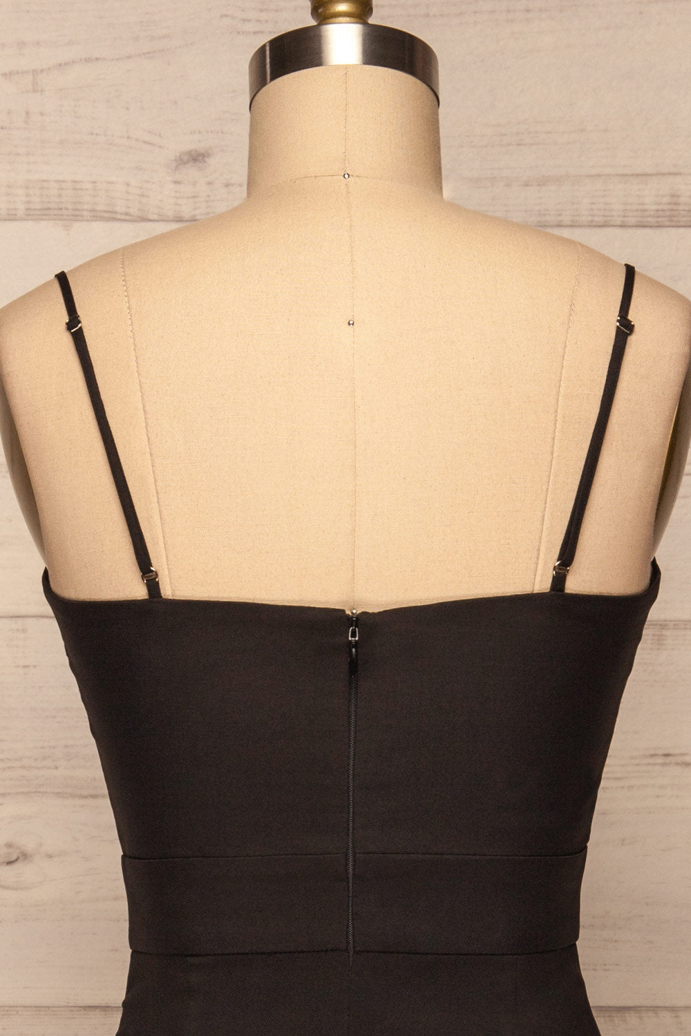 Rachel Black Cut-Out Party Dress | Robe back close up| La Petite Garçonne