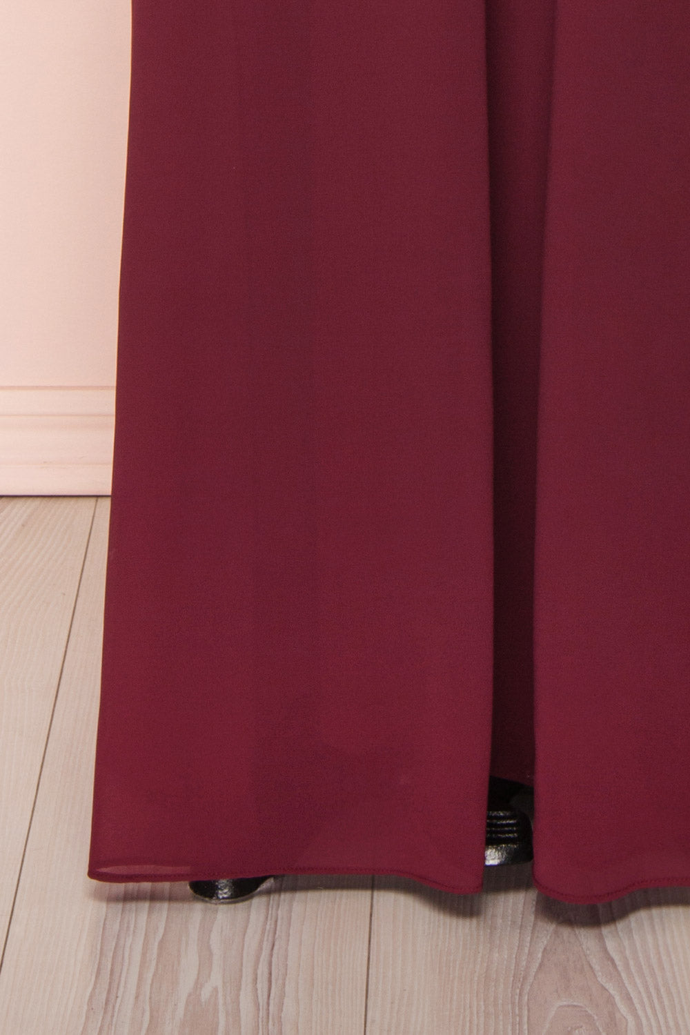 Rakel Burgundy Chiffon & Lace A-Line Gown | Boudoir 1861