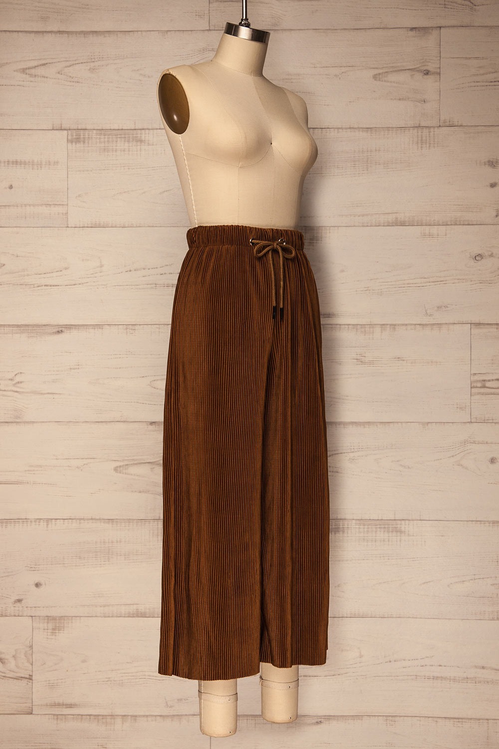Rande Brun Brown Ribbed Velvet Wide Leg Pants | La Petite Garçonne 3