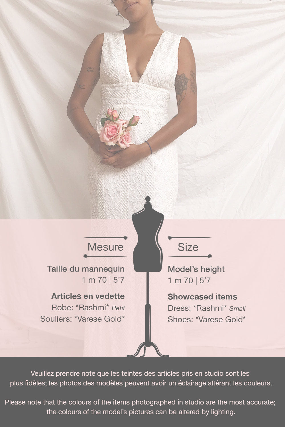 Rashmi White Crocheted Lace Mermaid Bridal Dress | Boudoir 1861 fiche