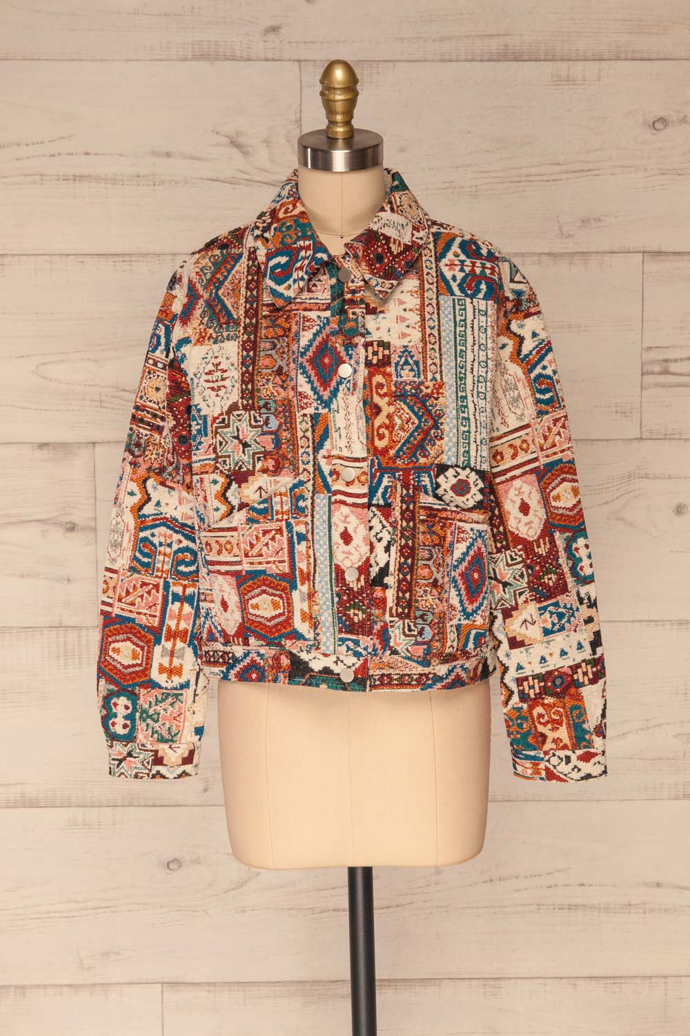 Renardmont Patterned Long Sleeve Jacket | La petite garçonne front view