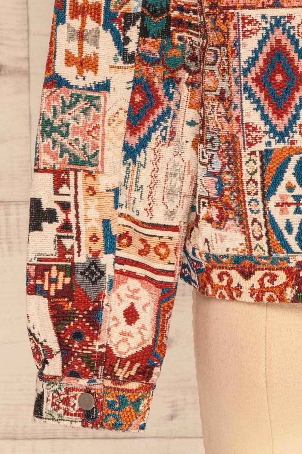 Renardmont Patterned Long Sleeve Jacket | La petite garçonne sleeve back