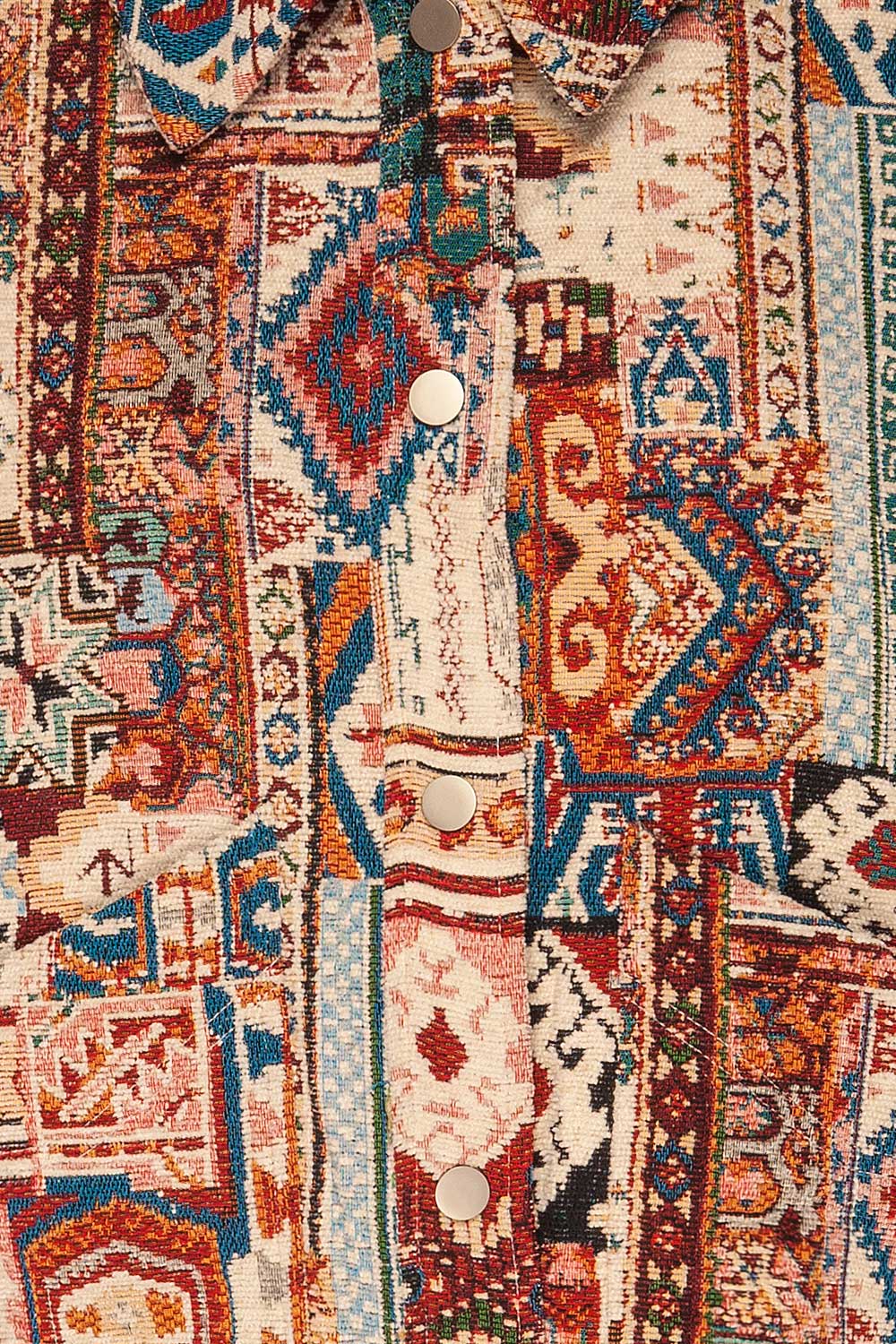 Renardmont Patterned Long Sleeve Jacket | La petite garçonne fabric