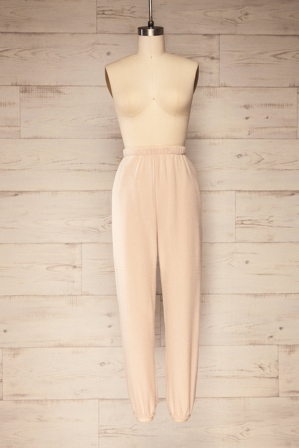 Reszel Beige Soft Joggers with Pockets | La petite garçonne front view