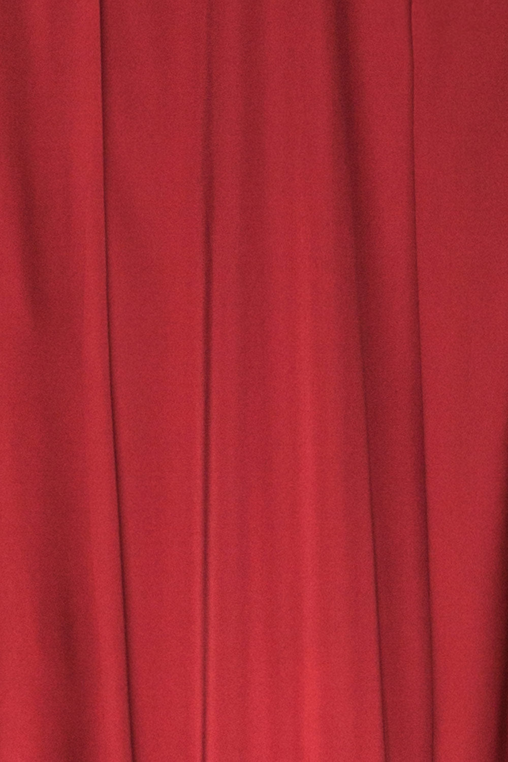 Roksem Bourgogne Burgundy Satin A-Line Gown | La Petite Garçonne fabric detail