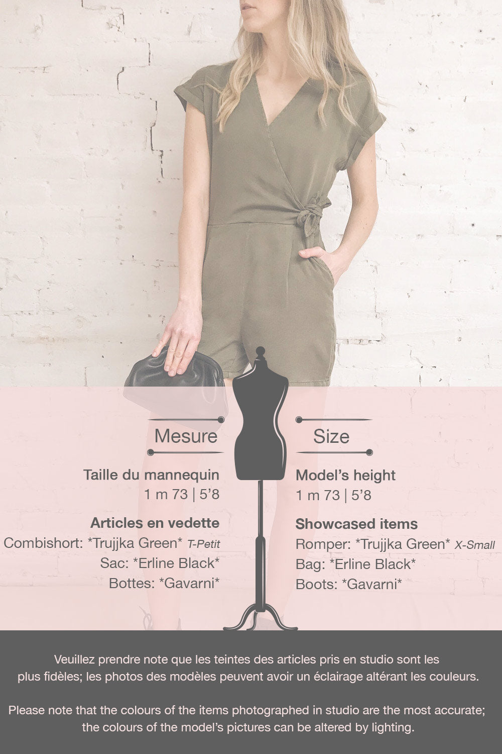 Trujjka Green Short Sleeve Wrap Romper | La petite garçonne template