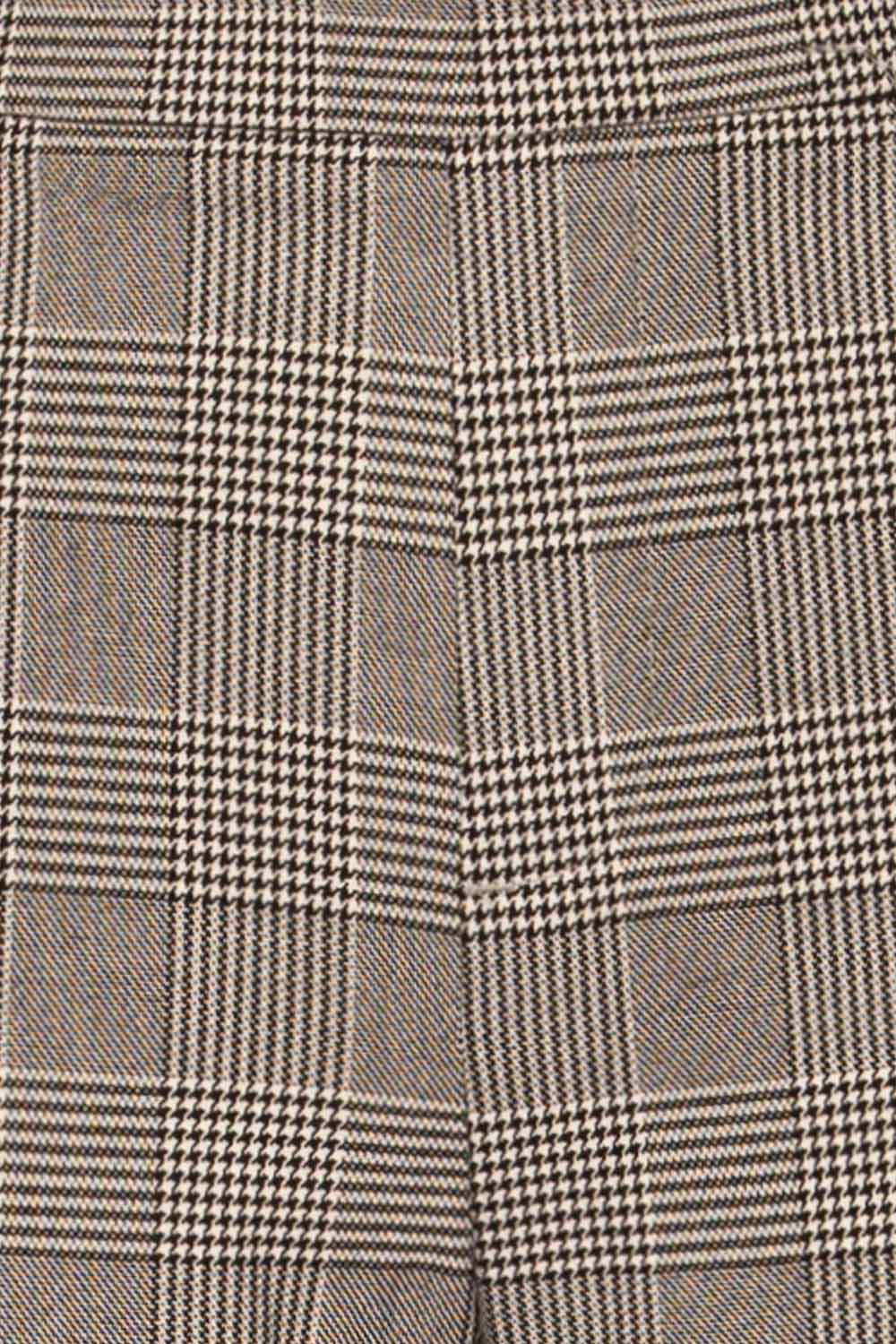 Ronhee Grey Plaid Straight Leg Pants | La petite garçonne fabric