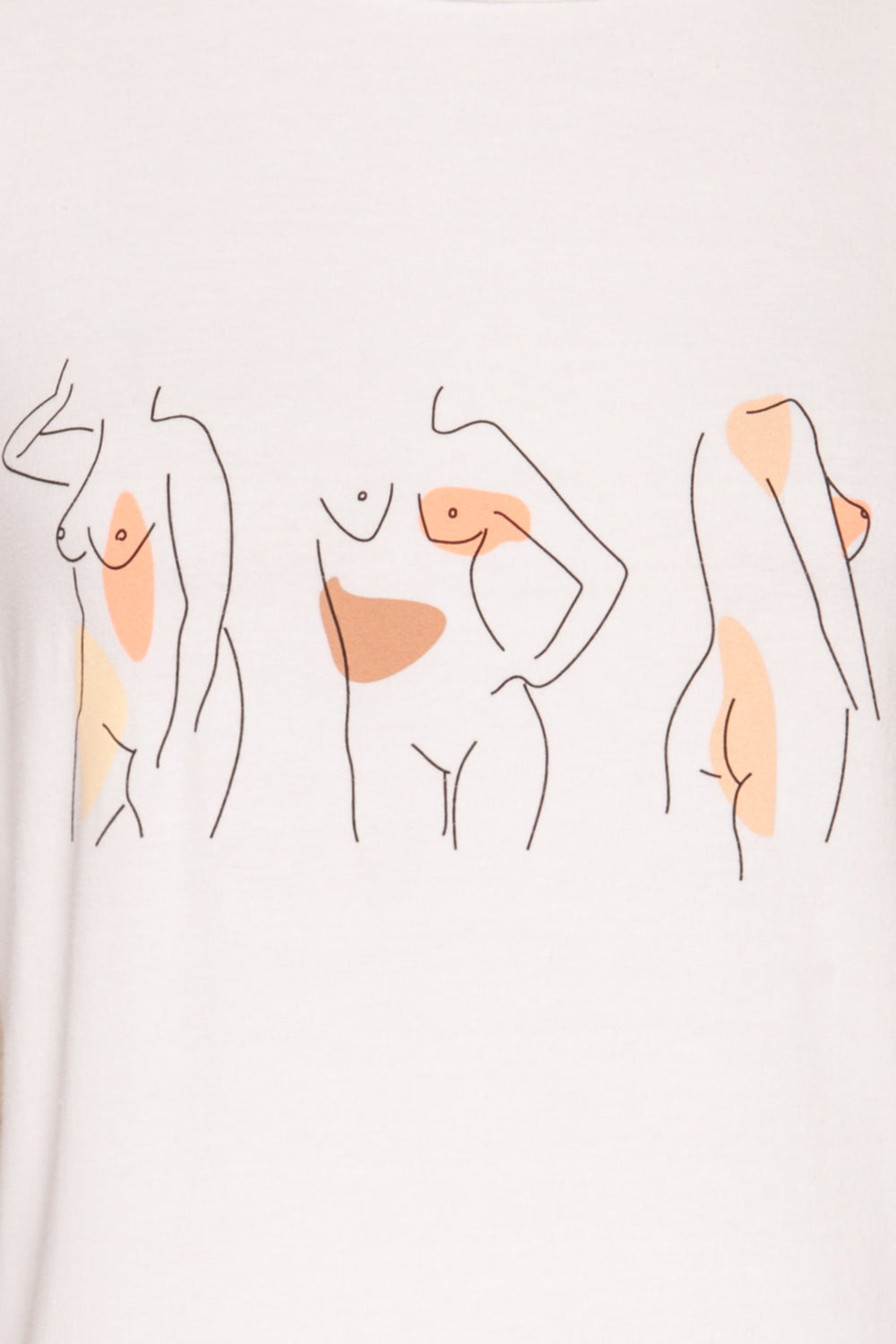 Rosanna White Short Sleeved T-Shirt | La Petite Garçonne front close-up