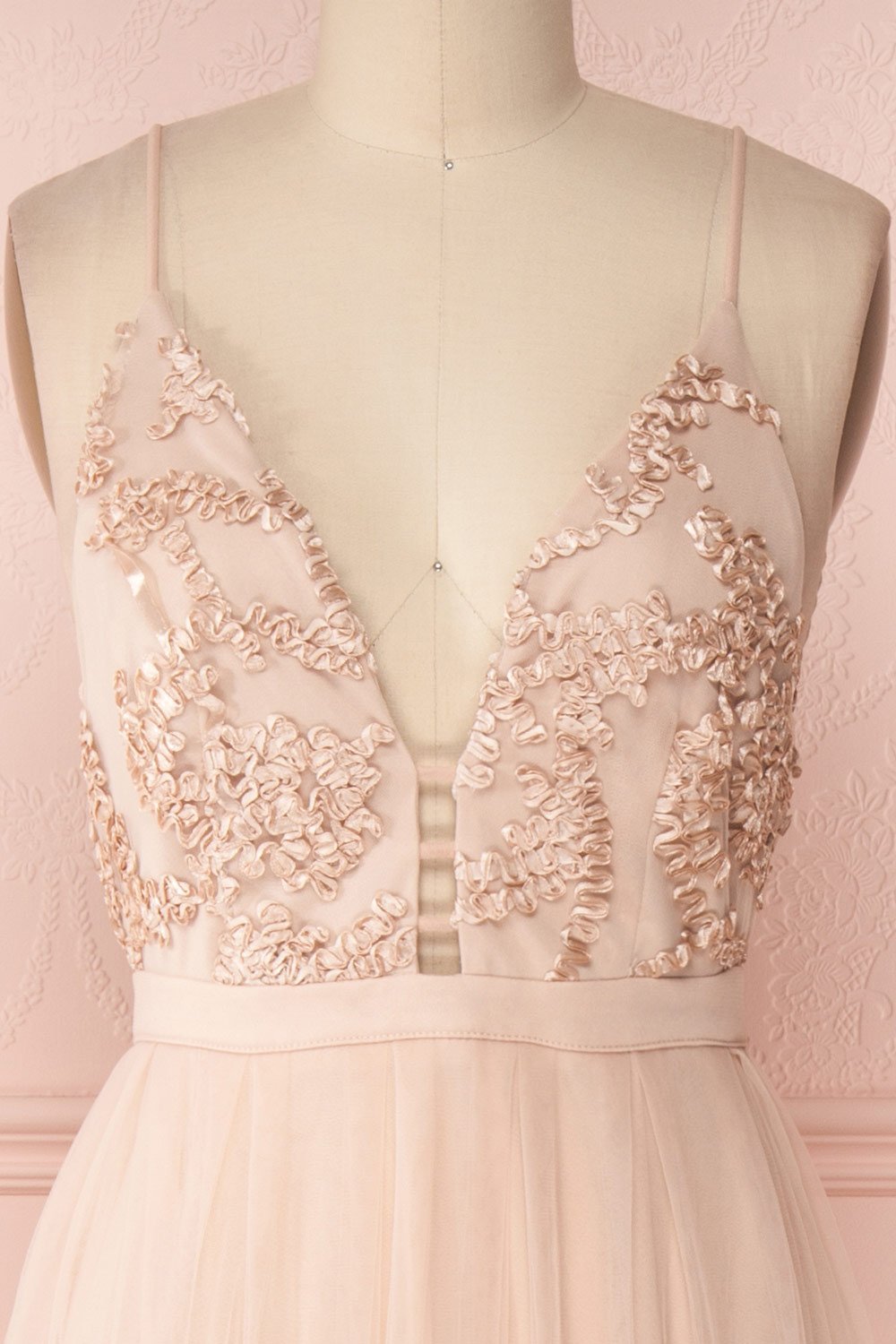 Ruan Rose Pâle | Robe Maxi en Tulle