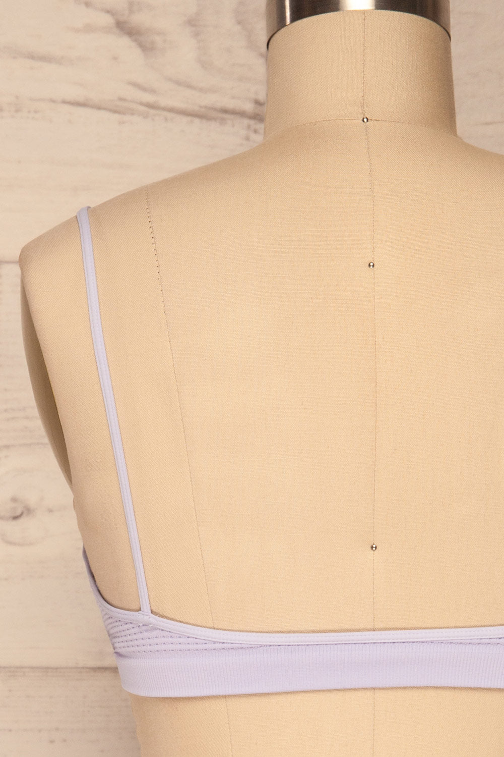 Rumia Lilac Lace Neckline Bralette | La petite garçonneback close up