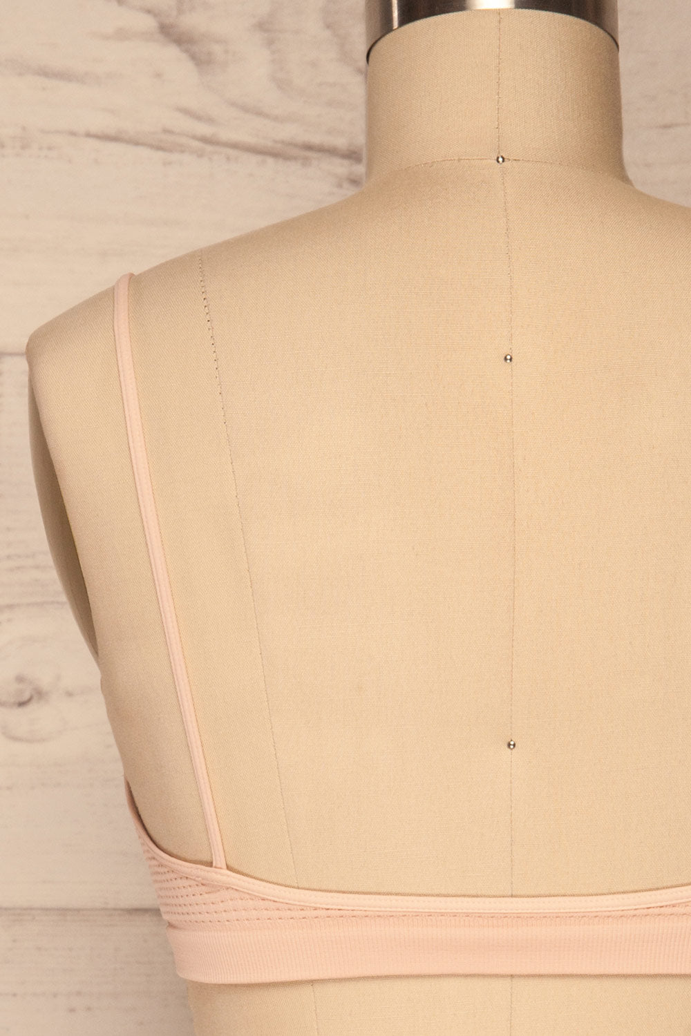 Rumia Pink Lace Neckline Bralette | La petite garçonne back close up