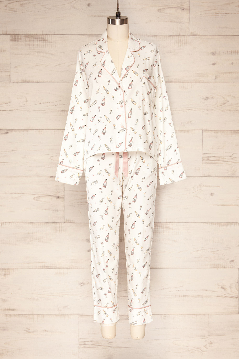 Set Carbonada White Wine Pyjama Set | La petite garçonneSet Carbonada White Wine Pyjama Set | La petite garçonne front view