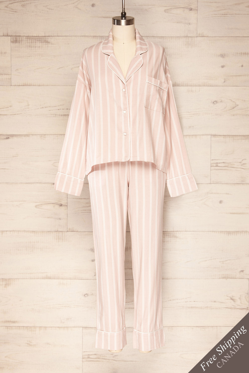 Set Diubesland Pink Ligned Pyjama Set | La petite garçonne set