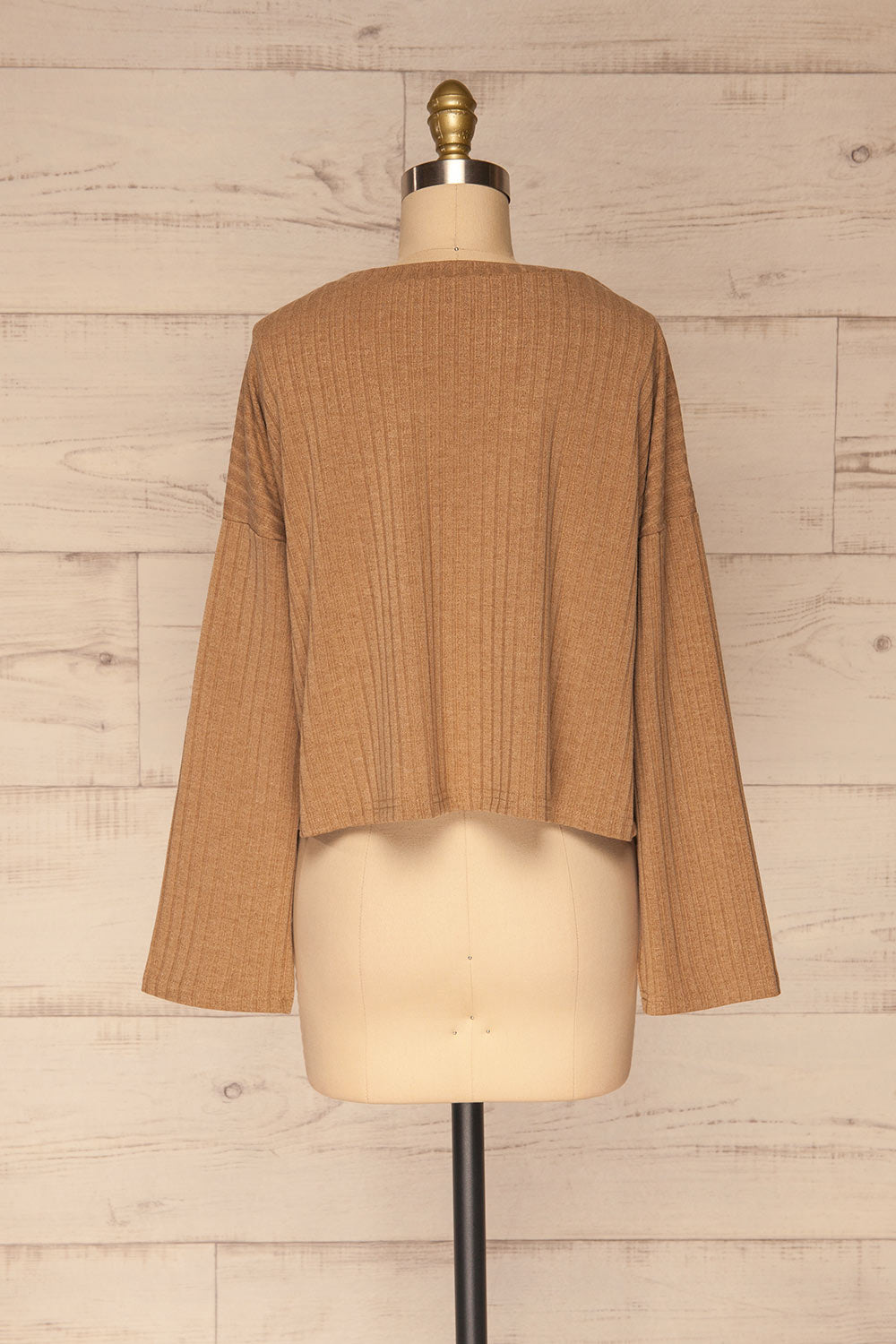 Set Shelyza Taupe Crop Top & Pants | La petite garçonne back top