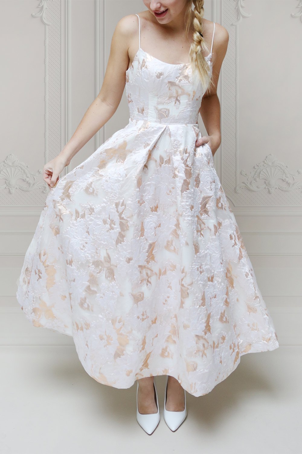 Samilla Cream & Rose Gold A-Line Bustier Bridal Dress | Boudoir 1861