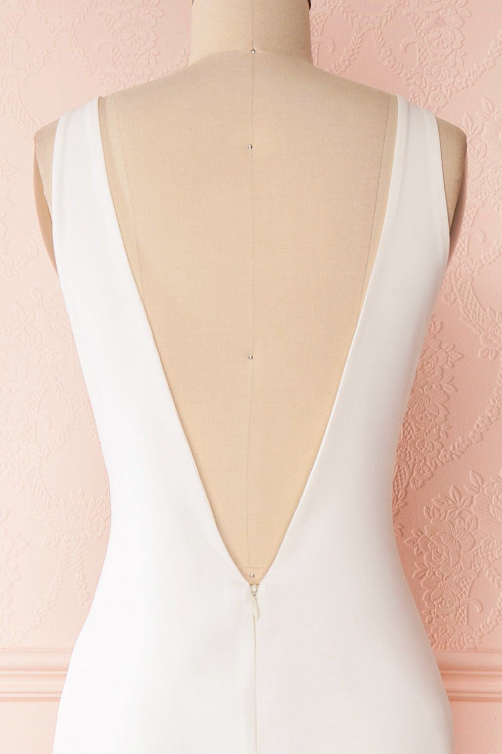 Sanya Ivory Mermaid Gown with Open V Back & Train | Boudoir 1861