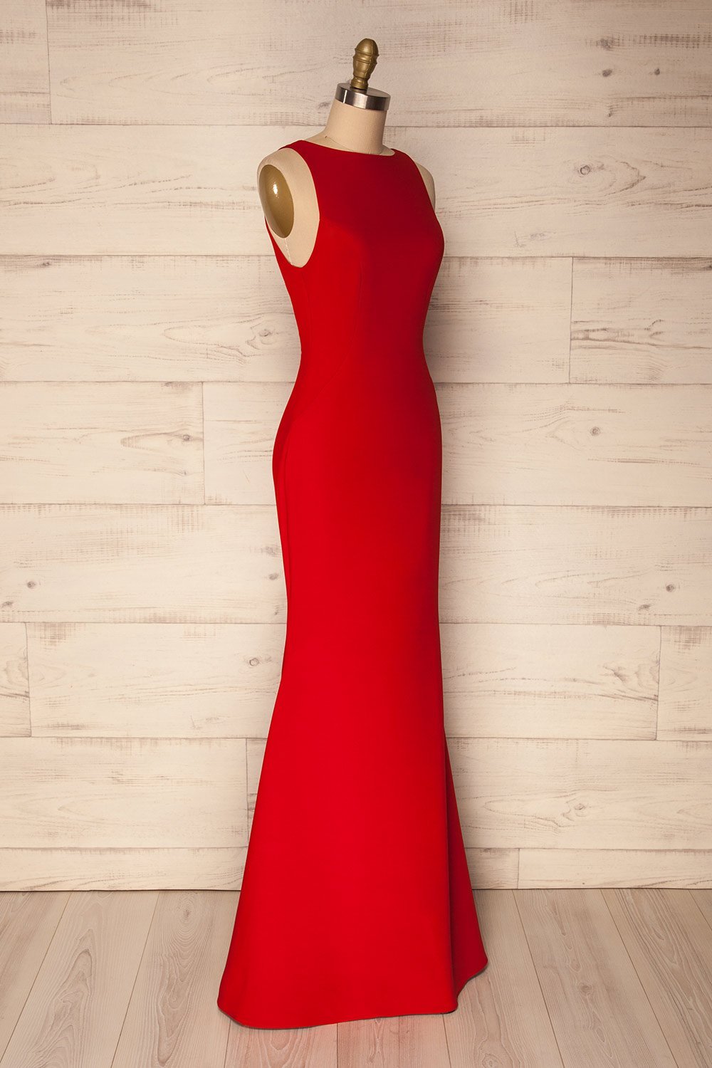 Sanya Rouge | Robe Maxi Coupe Sirène