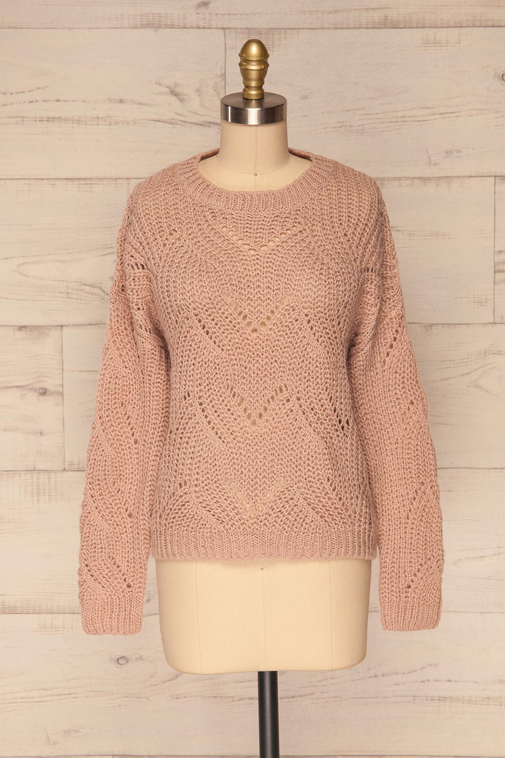 Saratov Sunrise Lilac Knit Sweater | La Petite Garçonne front view