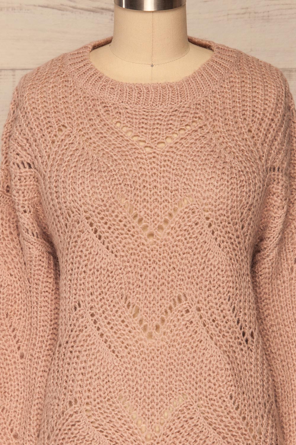 Saratov Sunrise Lilac Knit Sweater | La Petite Garçonne front close-up