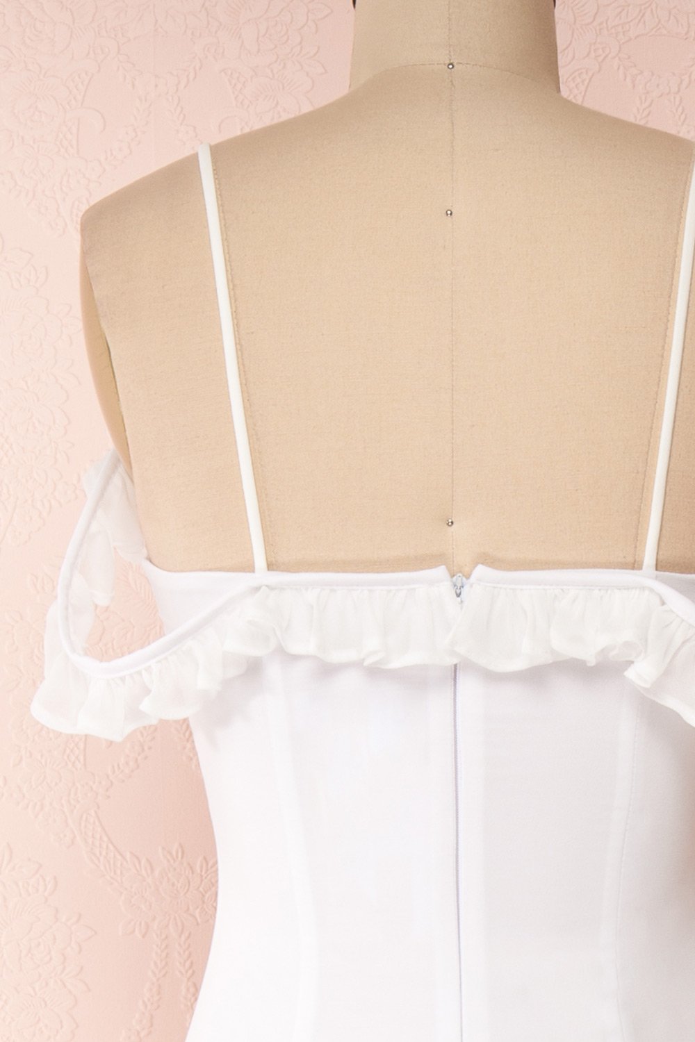 Sasha White Mermaid Bridal Dress | Robe back close up | Boudoir 1861